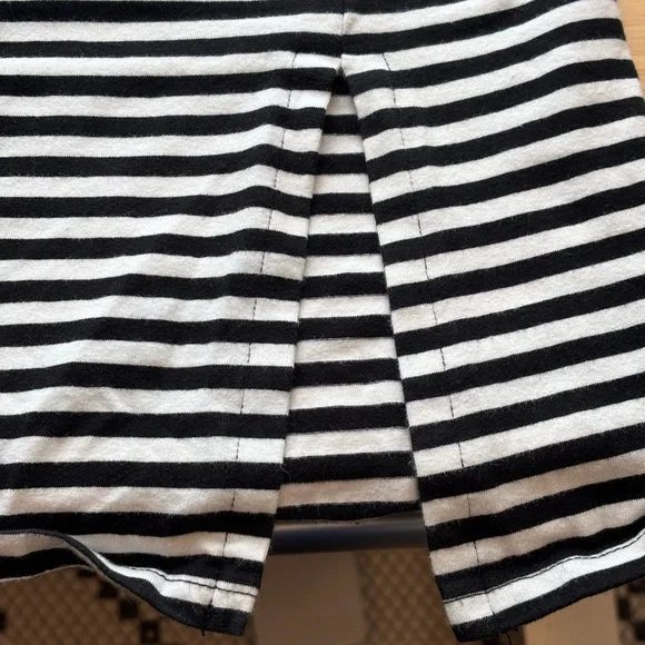 Merona Black and White Striped Midi Dress - Picture 8 of 8